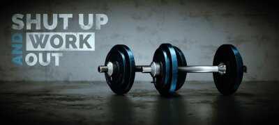 Sticker Hanteln im Fitnessraum