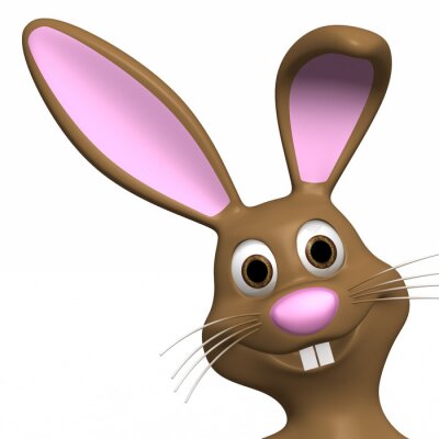 Sticker Hase mit flatterte Ohr