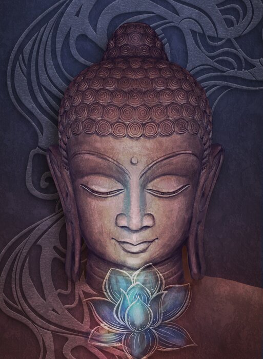 Sticker Head Smiling Buddha