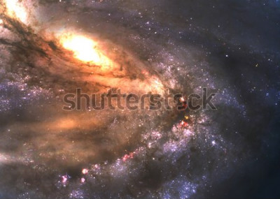 Sticker Helle Spiralgalaxie im Weltall