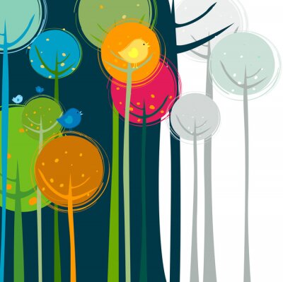 Sticker Herbst und Winter