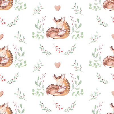 Tapete Hirsch mit Mama