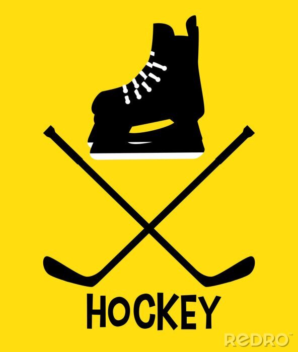 Sticker Hockey-Sportentwurf