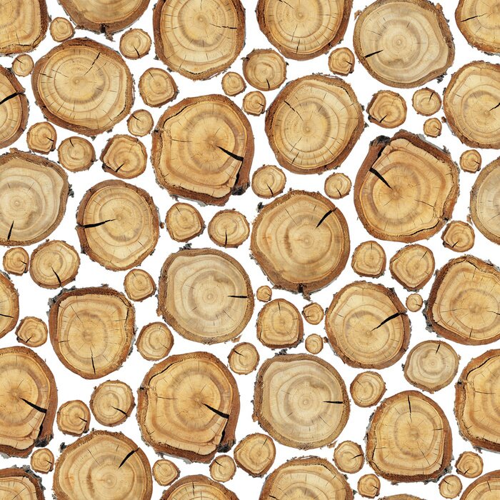 Sticker Holz-Scheibe nahtlos