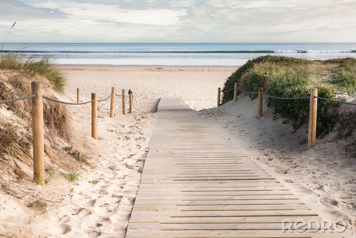 Sticker Holzeingang zum Strand