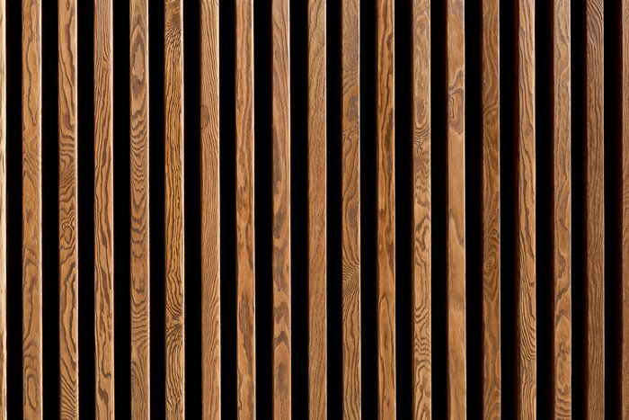 Sticker Holzlamellen auf schwarzem Hintergrund