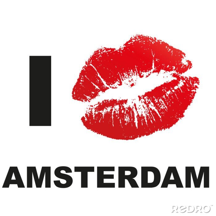 Sticker i love amsterdam