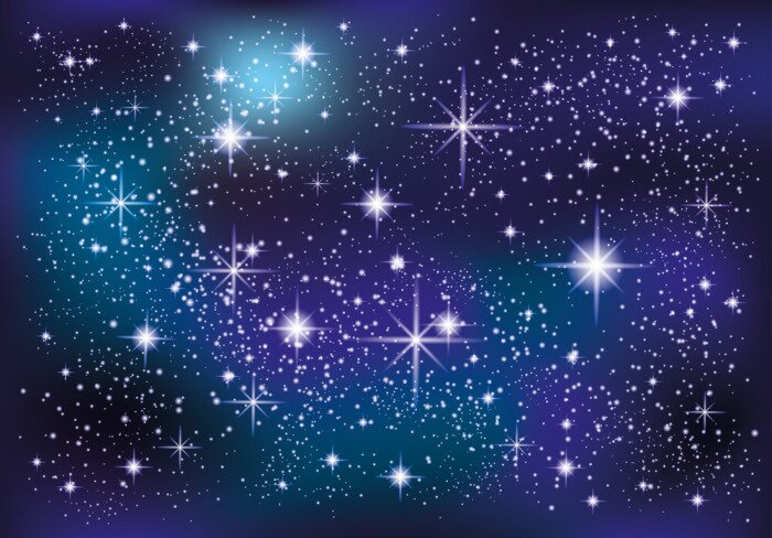 Sticker Illustration eines Sternenhimmels