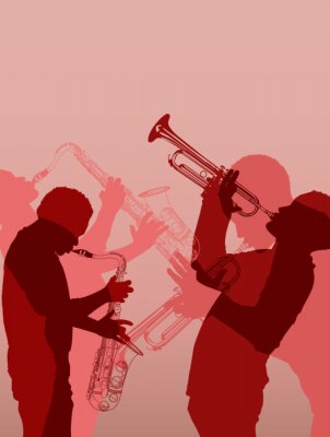 Illustration mit zwei Musikern