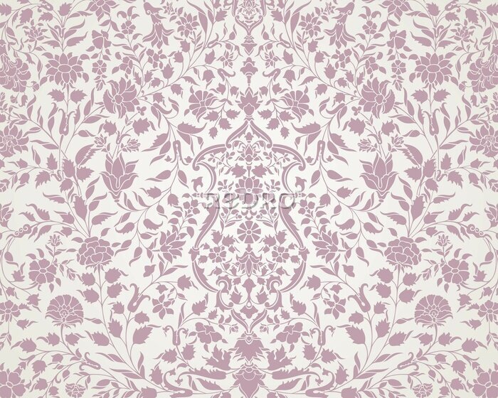 Sticker Indische Blumenverzierung