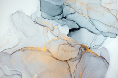 Fototapete Ink, paint, abstract. Closeup of the painting. Colorful abstract painting background. Highly-textured oil paint. High quality details. Alcohol ink modern abstract painting, modern contemporary art.