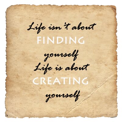 Sticker Inspirational motivierend Zitat auf alten Papierhintergrund