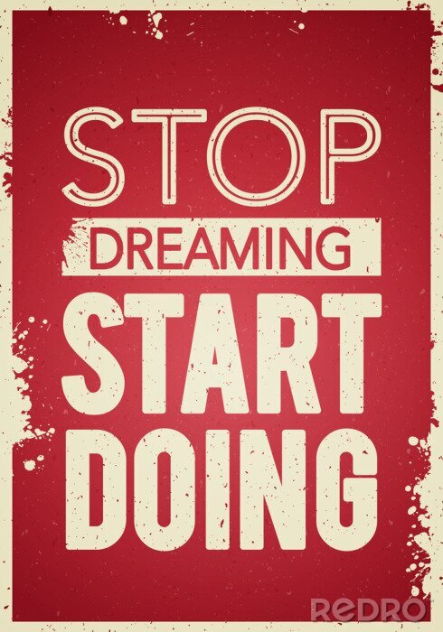 Sticker Inspirierende Typografie als Motivation