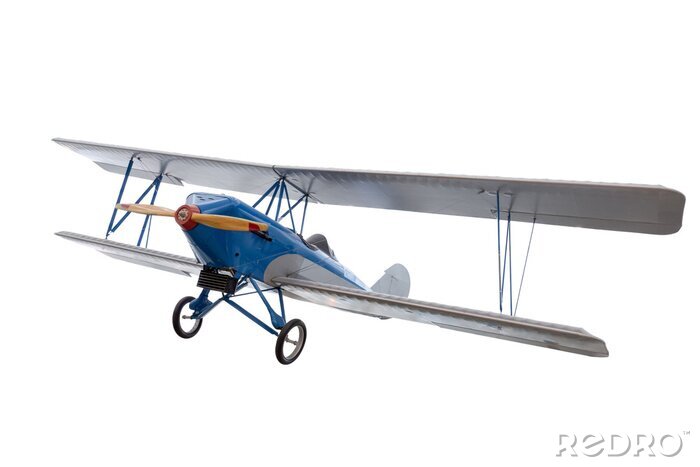 Sticker Isoliert Modell Flugzeug gegen Weiß
