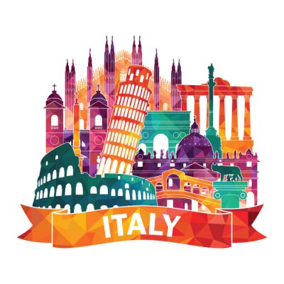 Sticker Italien. Abbildung