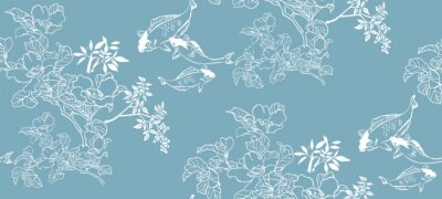 Tapete Japanische Koi-Fische