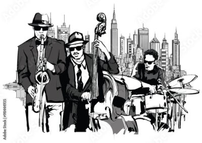 Poster Jazz-Band in New-York