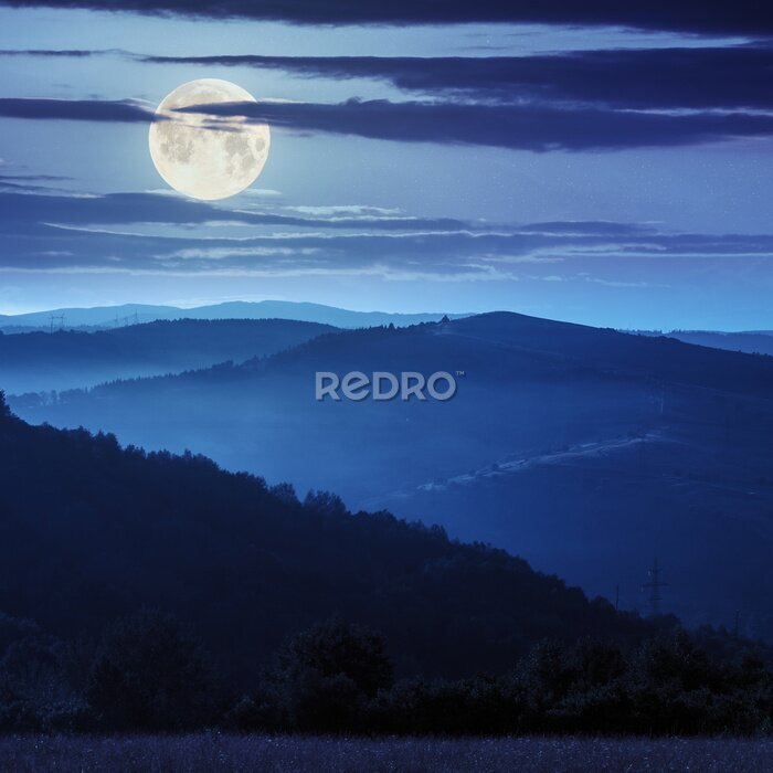 Sticker Kalte Nacht in den Bergen