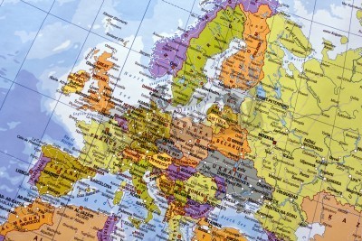 Sticker Karte von Europa.