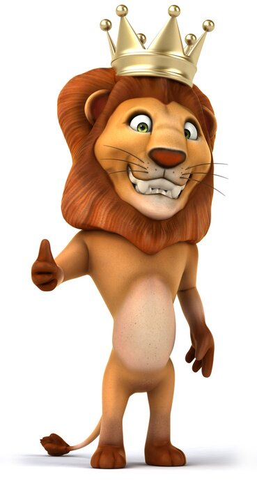 Sticker Kinder-Muster mit einem Löwen