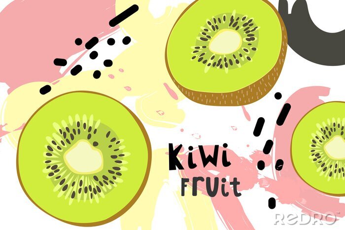 Sticker Kiwi abstrakte moderne Grafik