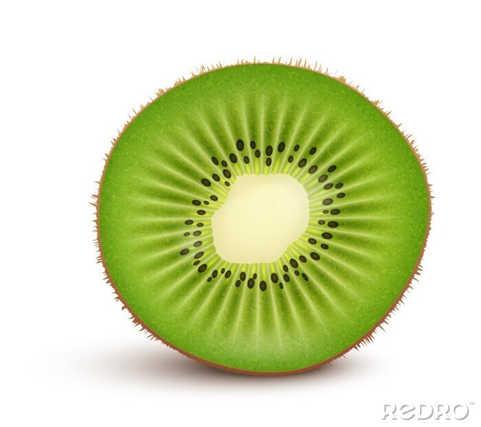 Sticker Kiwi auf weißem Hintergrund moderne Grafik