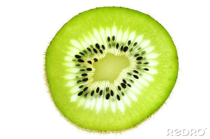 Sticker Kiwifrucht auf weißem Hintergrund minimalistisches Muster