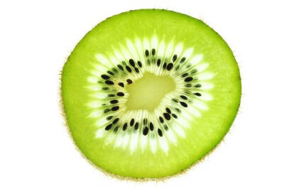 Sticker Kiwifrucht auf weißem Hintergrund minimalistisches Muster