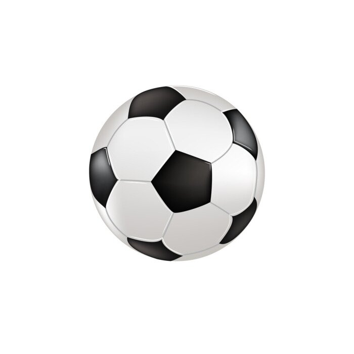 Sticker Klassischer Fußball Grafik 3D
