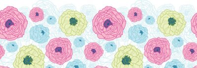 Sticker Kleine Blumen in verschiedenen Farben