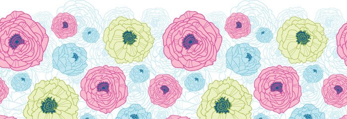 Sticker Kleine Blumen in verschiedenen Farben