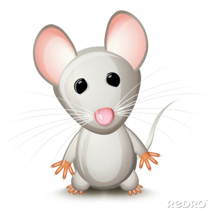 Sticker Kleine graue Maus