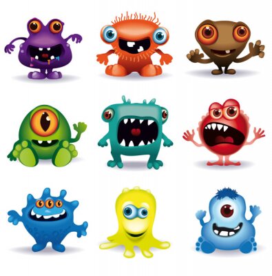 Sticker Kleine Monster Vektor