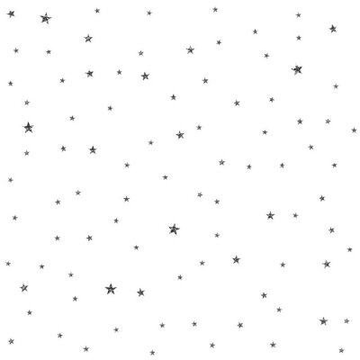 Sticker Kleine schwarze Sterne auf weißem Hintergrund