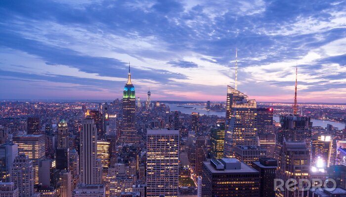 Sticker Kleine Wolken über New York City