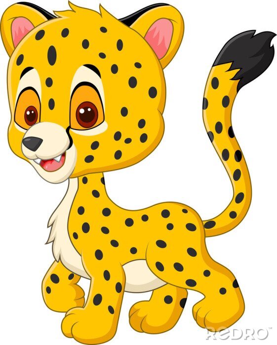 Sticker Kleiner Gepard mit schwarzen Tupfen