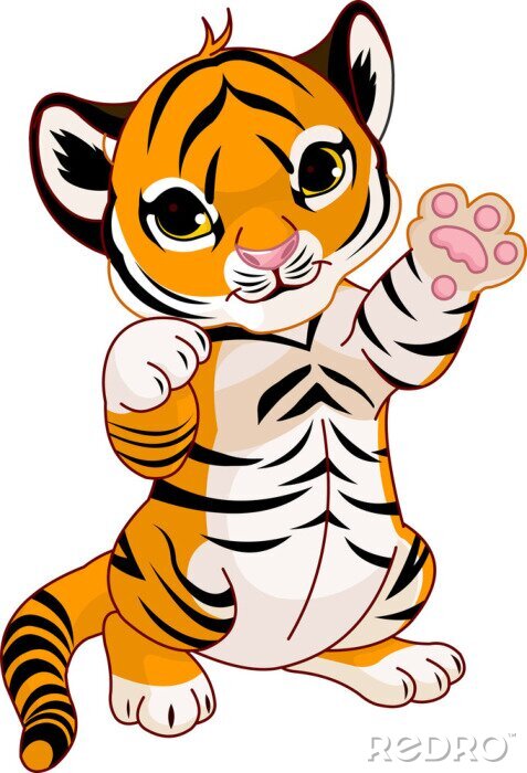 Sticker Kleiner Tiger