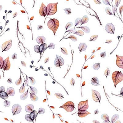 Sticker Komposition mit Herbstzweigen