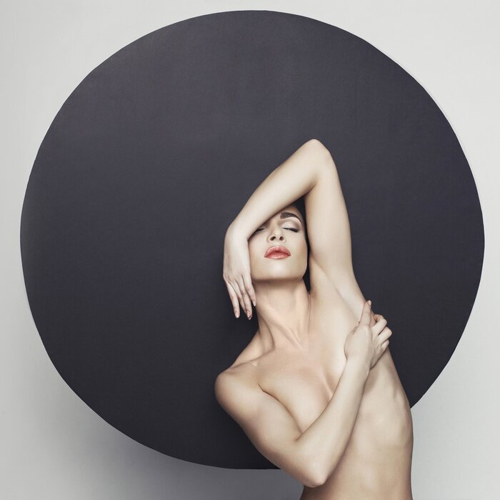 Sticker Künstlerischer Akt mit Frau