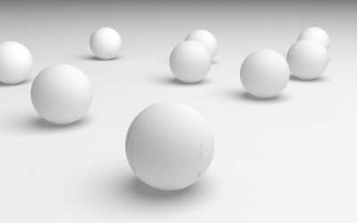 Kugeln 3D auf weißem Hintergrund