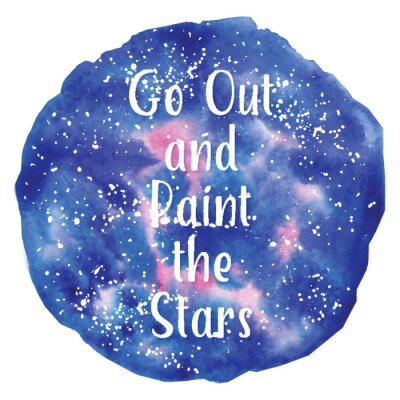 Sticker Kunst der Aquarellmalfarbe auf Aquarellpapier