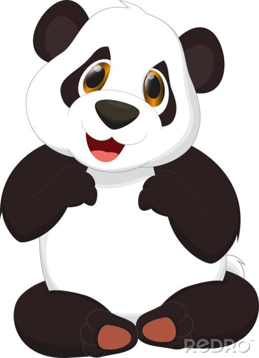 Sticker Lachender Pandabär