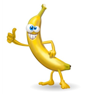 Sticker Lächelnde Banane humorvolle Grafik