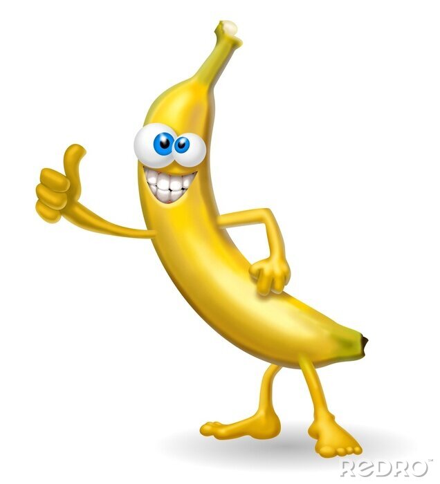 Sticker Lächelnde Banane humorvolle Grafik