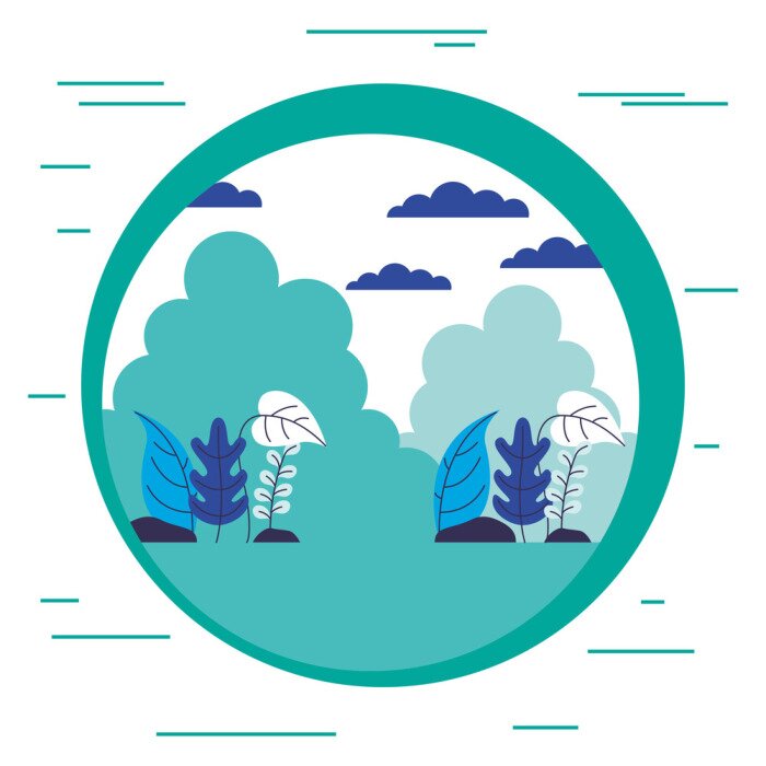 Sticker landscape nature plants foliage sticker