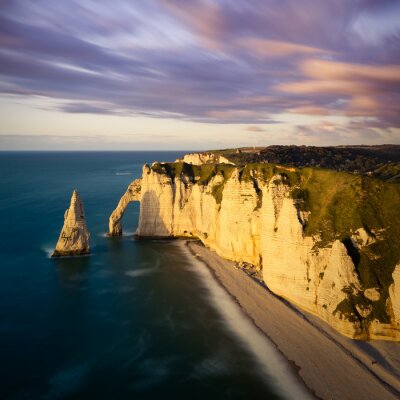 Landschaft des Sonnenuntergangs an der Küste