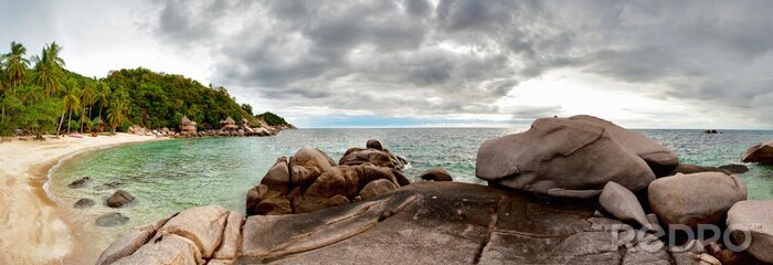 Sticker Landschaft von tropischer Insel