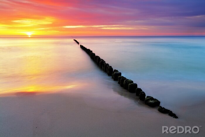 Sticker Landschaften von Polen mit der Ostsee