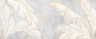 Sticker Laubmuster in Pastellfarben