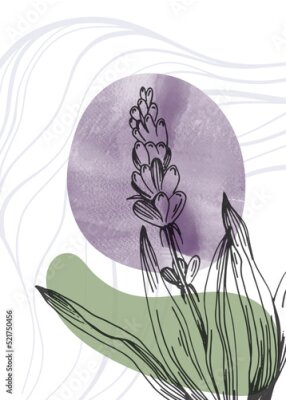 Sticker Lavendel-Abstraktion